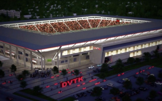 Friss kép az épülő DVTK-stadionról