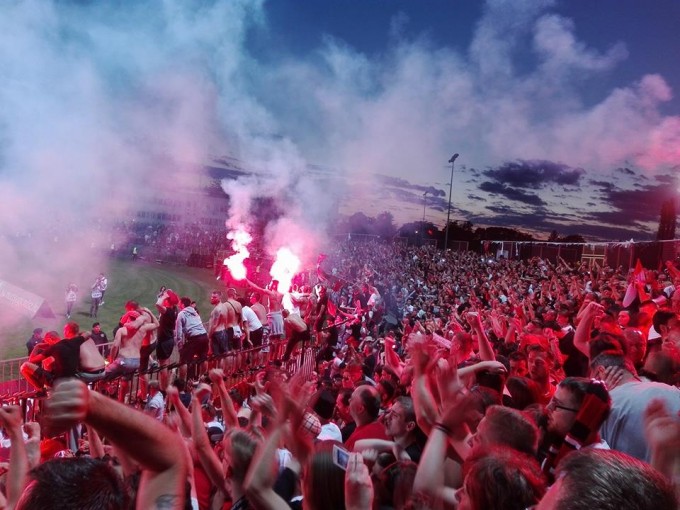 Lángokban a Bozsik József  Stadion – videó