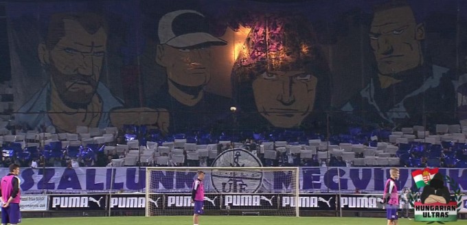 Kemény képpel is üzentek az újpesti ultrák a fradistáknak