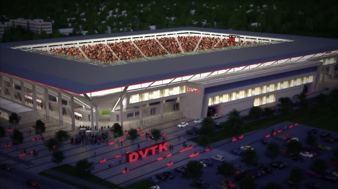 DVTK: kipróbálták a gyepszőnyeget megvilágító reflektorokat - képek