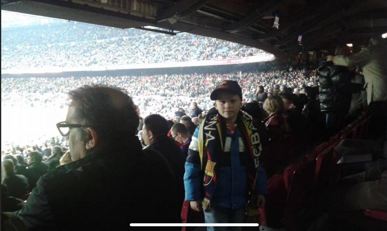 Koplárovics Olivér a Barcdlona stadionjában 