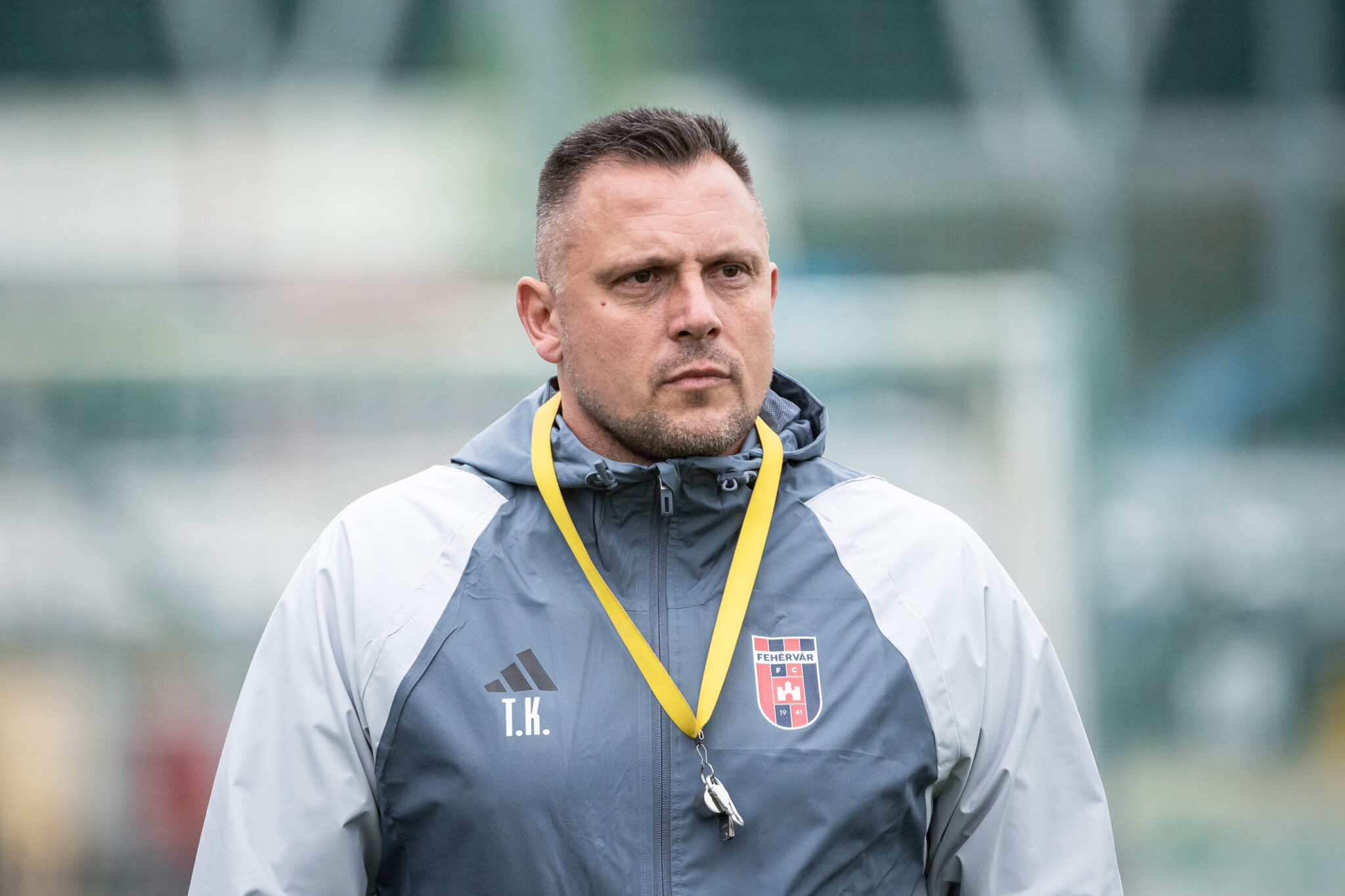 Tímár Krisztián edzés közben a Fehérvár szerelésében