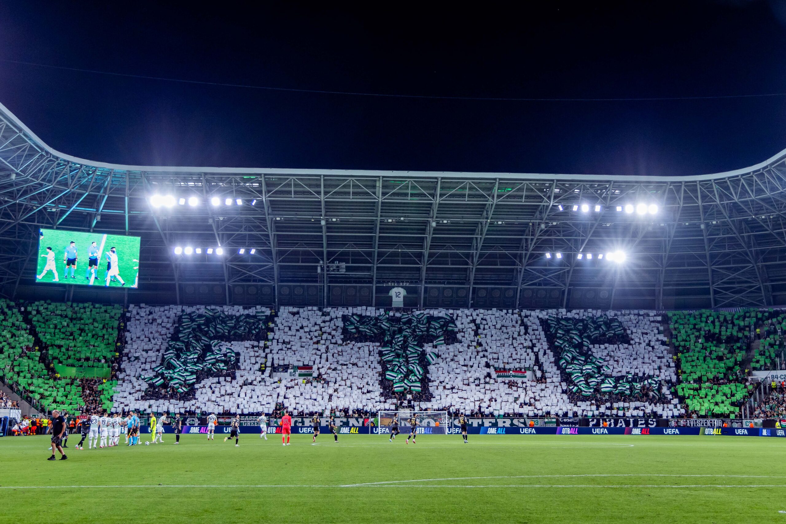 Fradisták koreográfiája a Qarabag elleni BL-selejtezőn